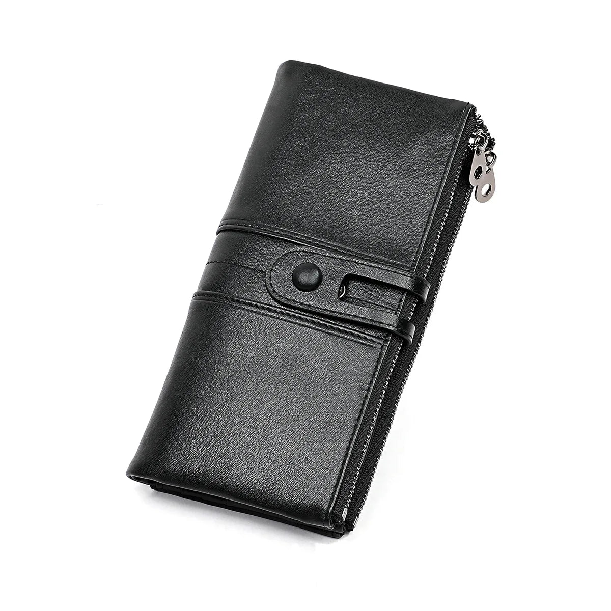 Stylish ladies' genuine leather wallet with RFID protection