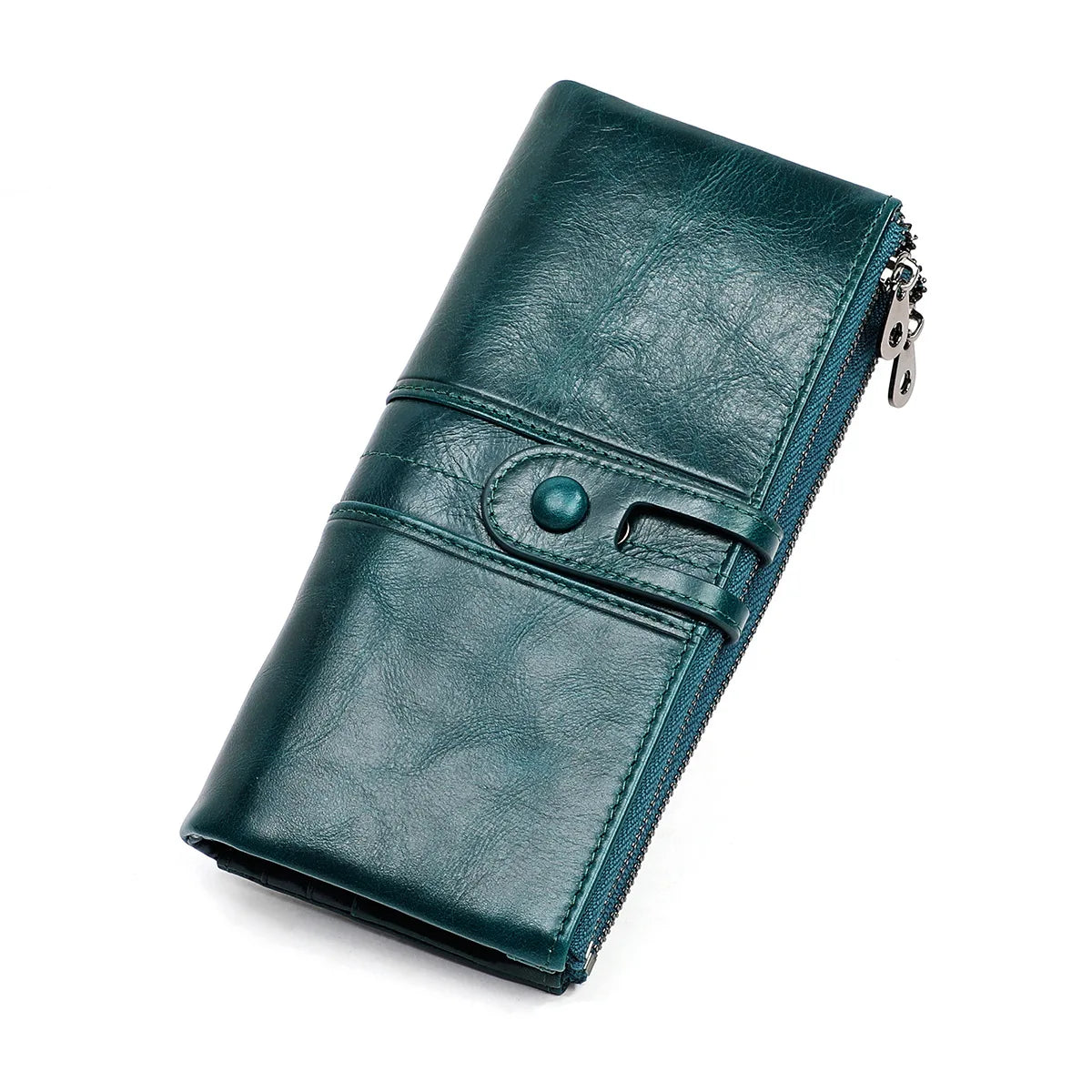 Stylish ladies' genuine leather wallet with RFID protection