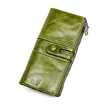 Stylish ladies' genuine leather wallet with RFID protection
