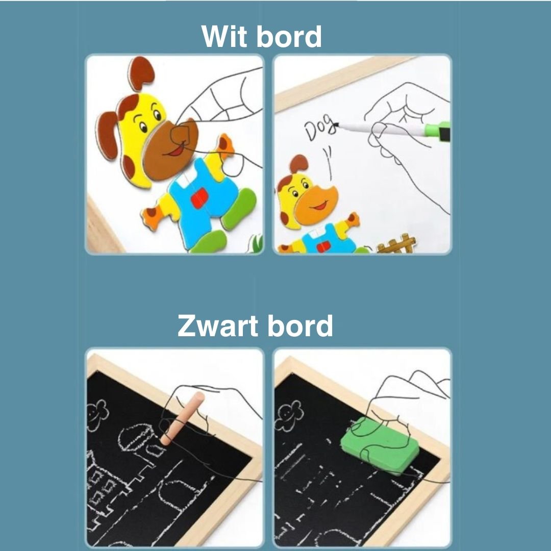EduCreate - Double-Sided Magnetic Drawing Board Set