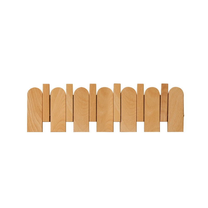 Stilvolle Klappbare Wandhaken-Garderobe aus Naturholz