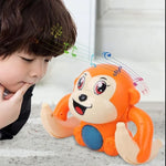 Interactive Monkey Toy for Head Raising and Curiosity