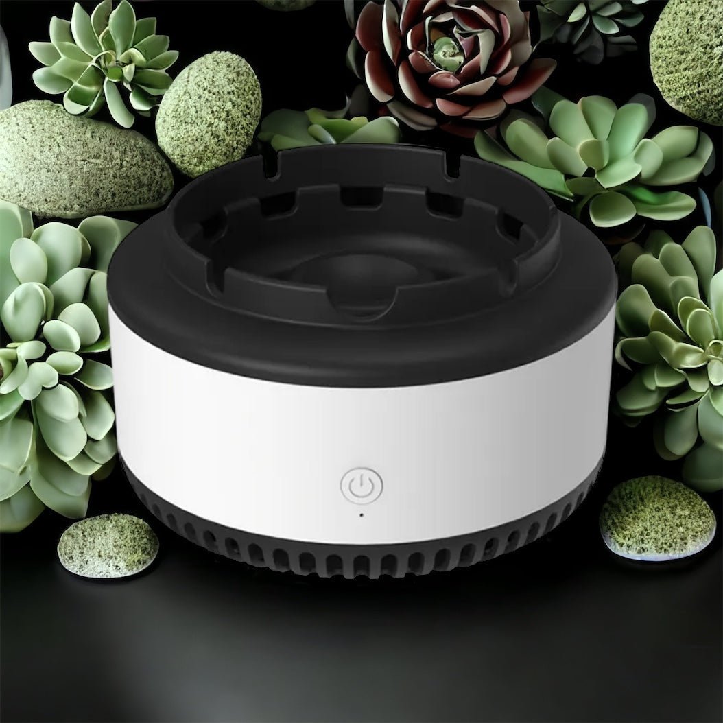 Smokeless Ashtray with 360° Air Purification and Fragrance Function