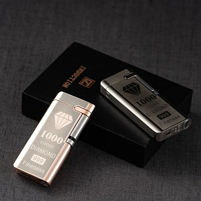 Electronic Windproof Lighter with Red Flame