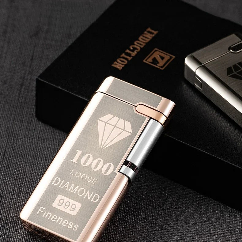 Electronic Windproof Lighter with Red Flame