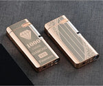 Electronic Windproof Lighter with Red Flame
