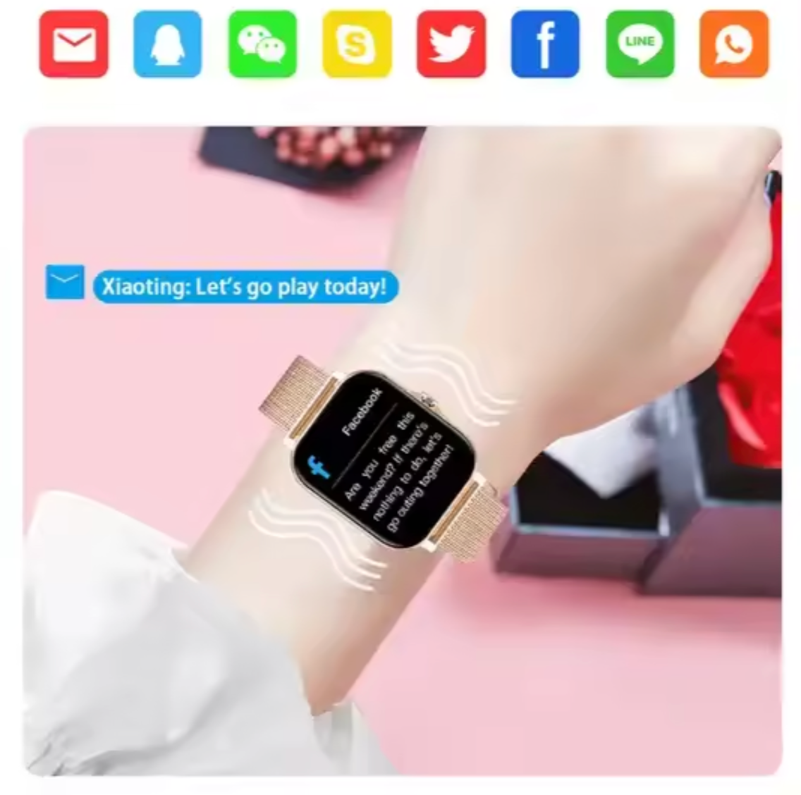 Stylish Smartwatch with Health and Activity Tracking for Women - Aivee