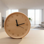 Stylish Beechwood Alarm Clock – Quiet Elegance for Any Room