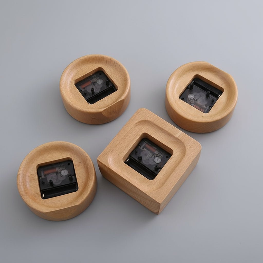 Stylish Beechwood Alarm Clock – Quiet Elegance for Any Room