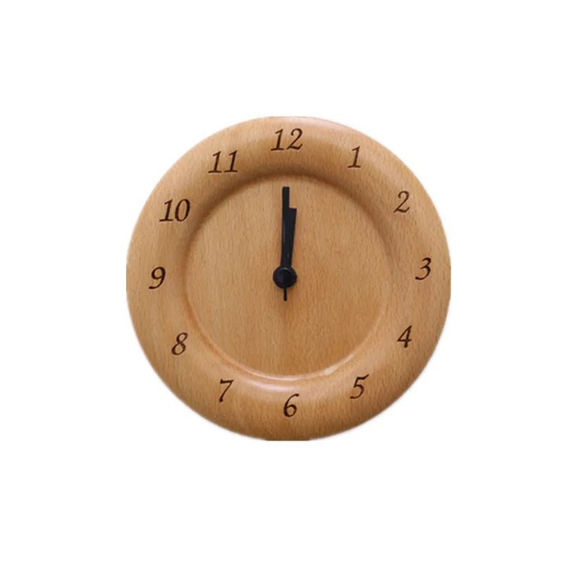 Stylish Beechwood Alarm Clock – Quiet Elegance for Any Room