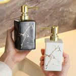 Stylish Ceramic Soap Dispenser with Gold Pump