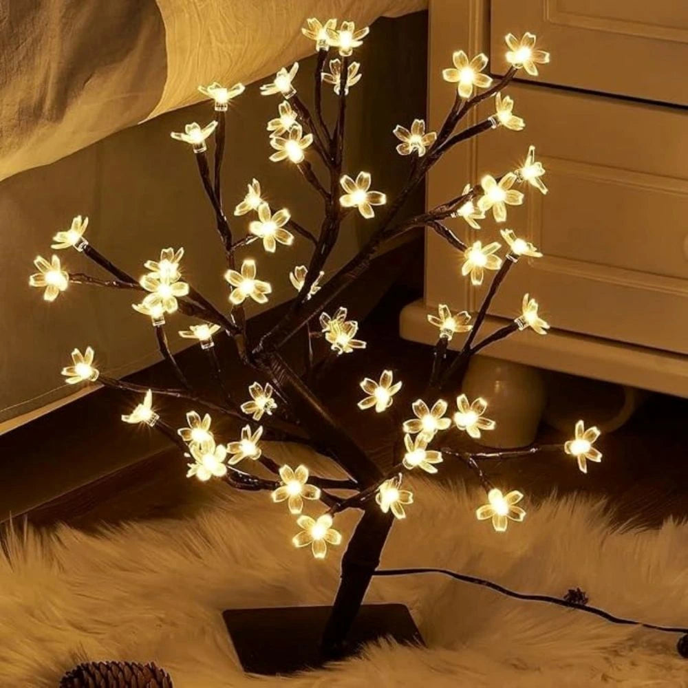 Dekorativer LED-Blütenbaum für stimmungsvolles Licht – USB-Anschluss