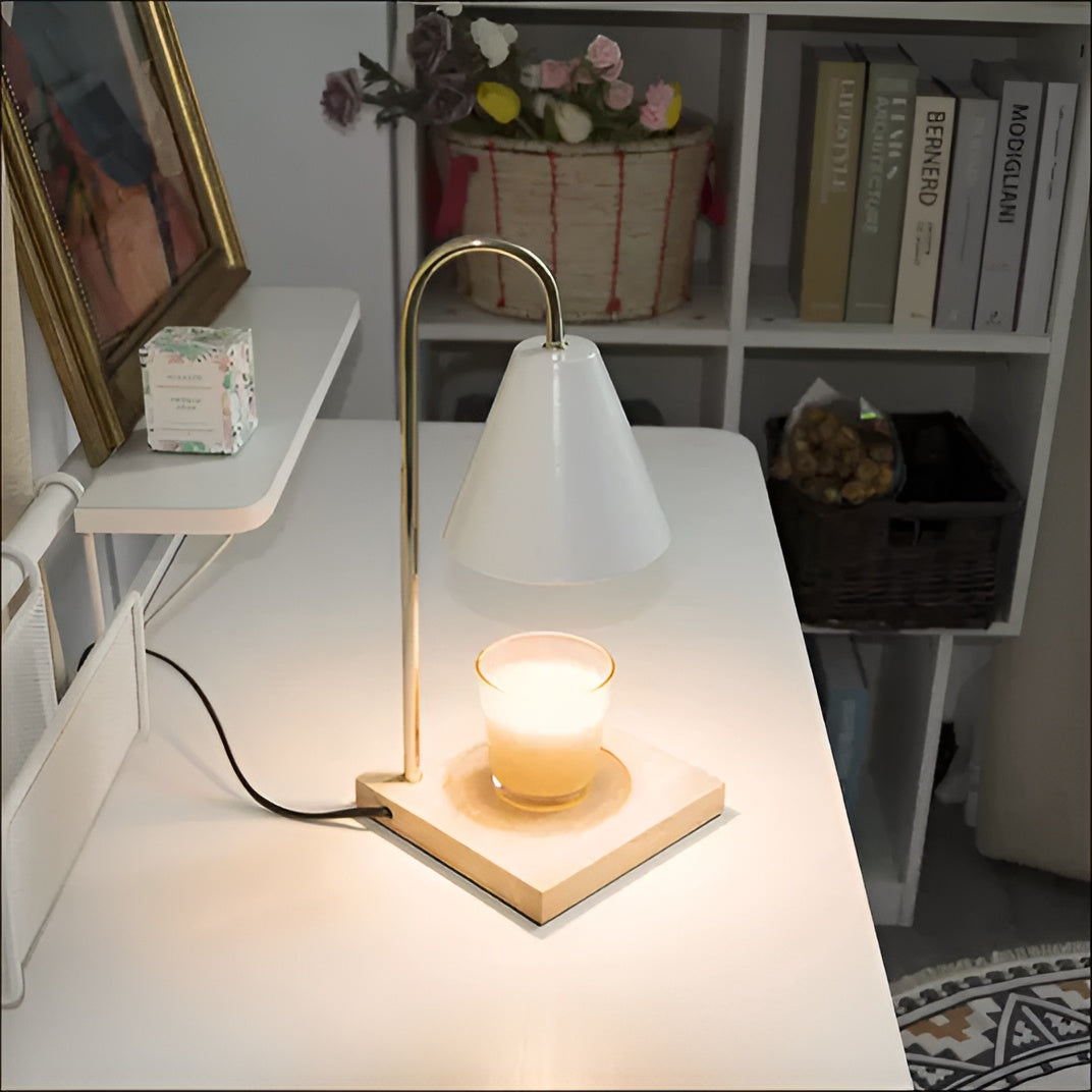 Atmospheric flameless candle warmer lamp with timer and dimming function