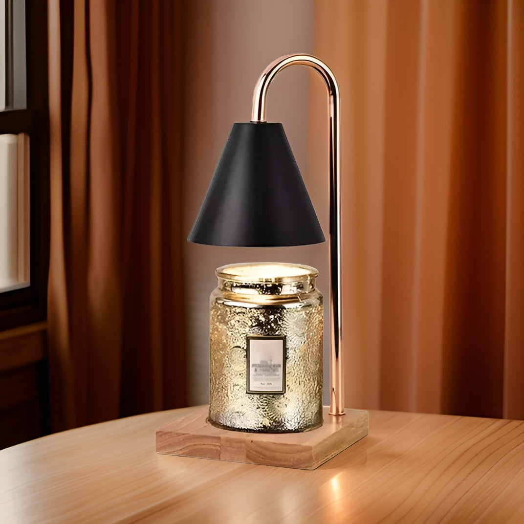 Atmospheric flameless candle warmer lamp with timer and dimming function
