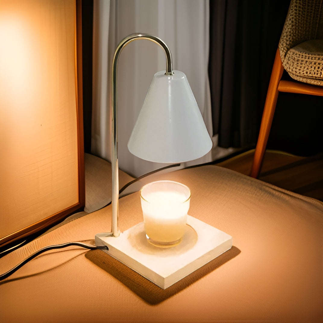 Atmospheric flameless candle warmer lamp with timer and dimming function