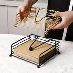 Stylish Napkin Holder for the Table – Robust Iron Construction with Elegant Design