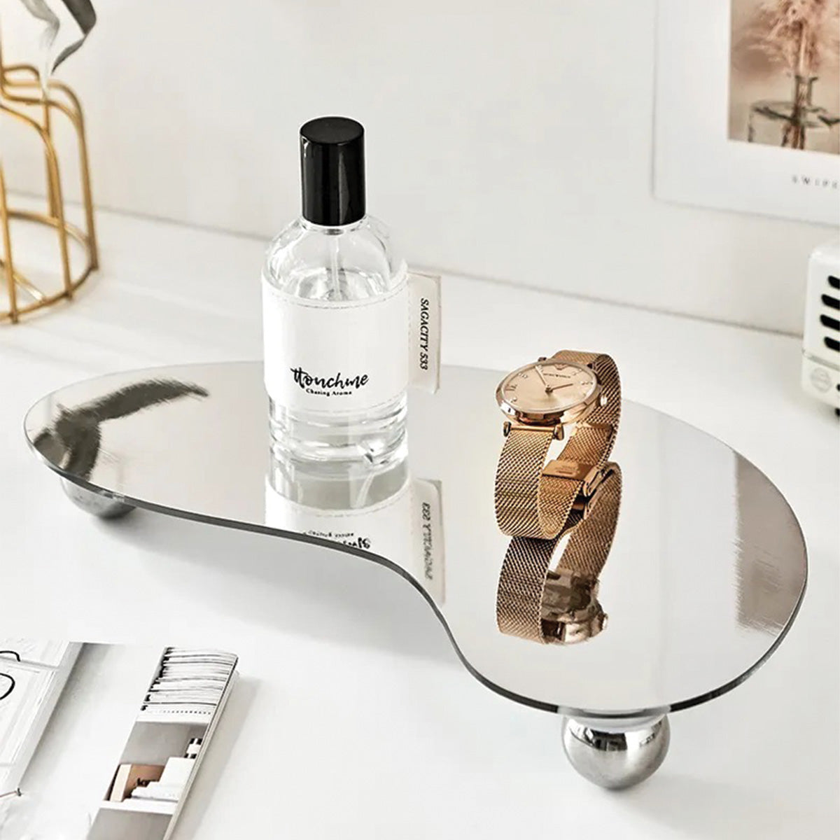 Elegant Multi-Tier Acrylic Tray for Jewelry and Cosmetics