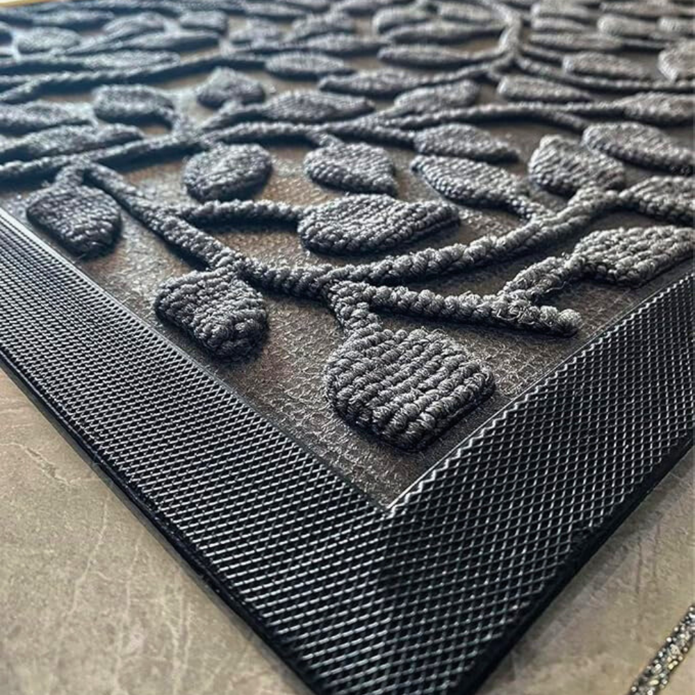 Stylish Natural Mat – Robust Mat with Non-Slip Backing for Indoor and Outdoor Use