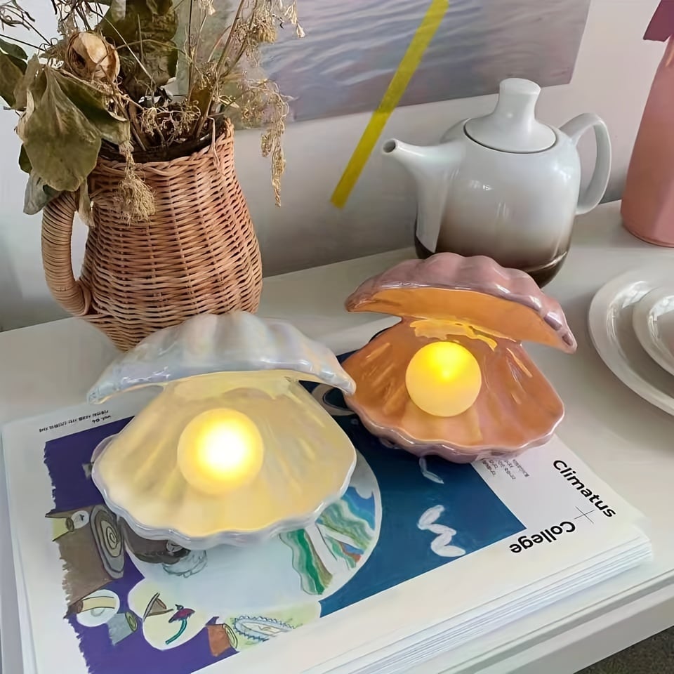 Stylish Pearl Table Lamp – Gentle Light for Bedside Tables and Living Rooms