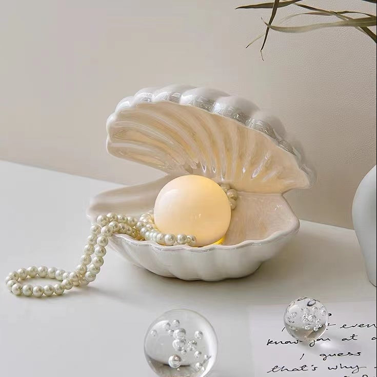 Stylish Pearl Table Lamp – Gentle Light for Bedside Tables and Living Rooms