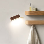 Stylish Solid Wood Desk Lamp with 360-Degree Rotation and Magnetic Charging