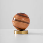 Stylish table lamp with marble sphere and brass base – Perfect lighting for bedroom and desk