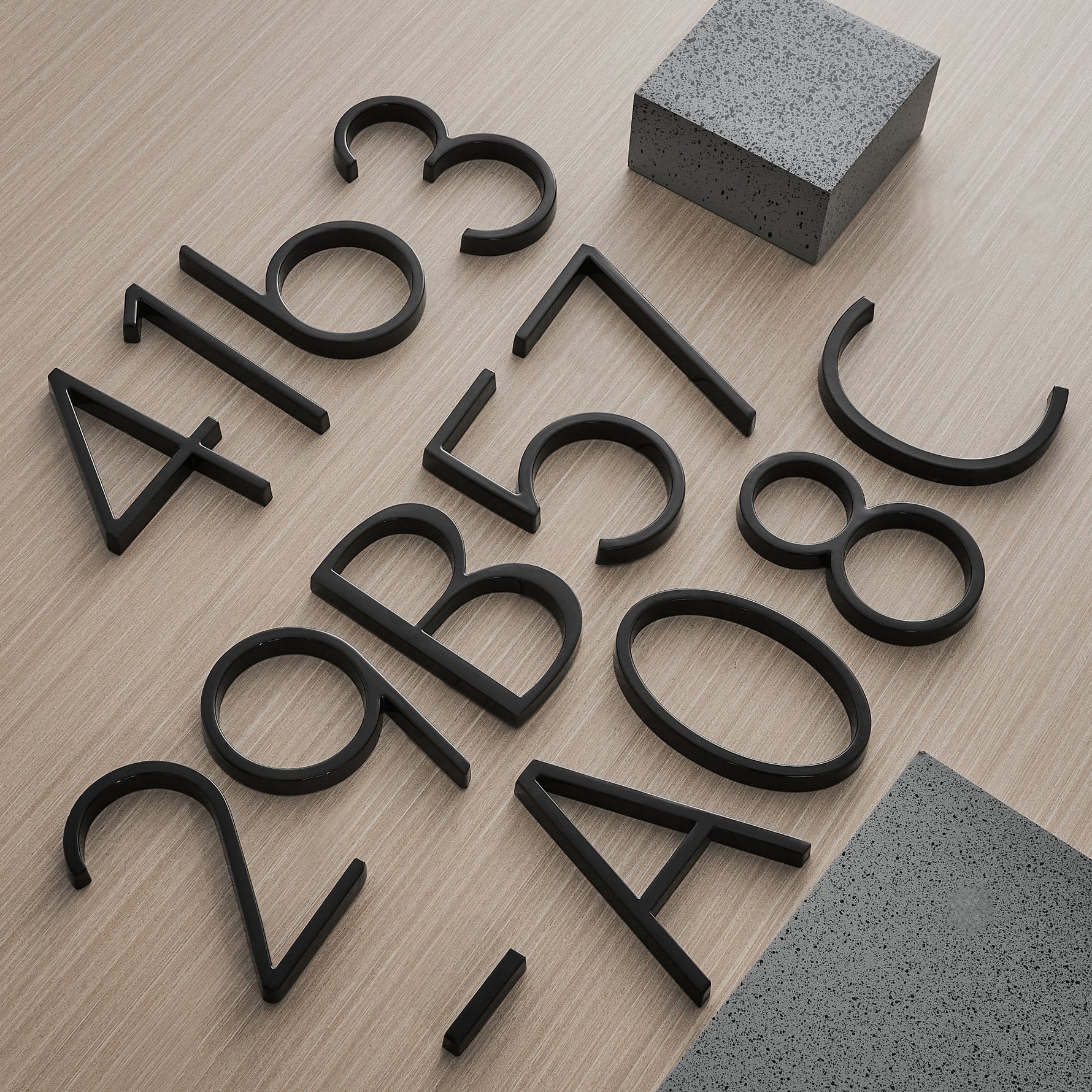 Modern Zinc Alloy Floating House Number