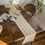 Stylish Diamond Table Runner with Tassels for Your Home