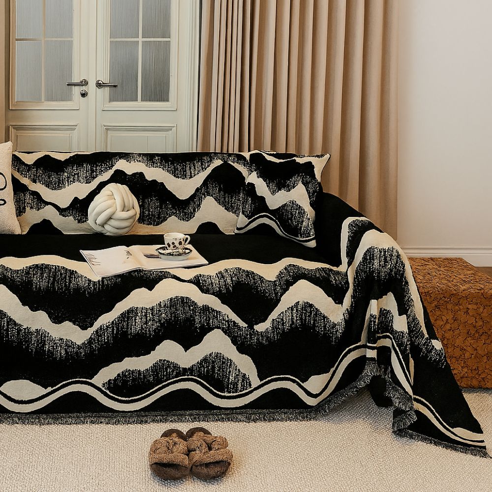 Stylischer, maschinenwaschbarer Chenille-Sofabezug