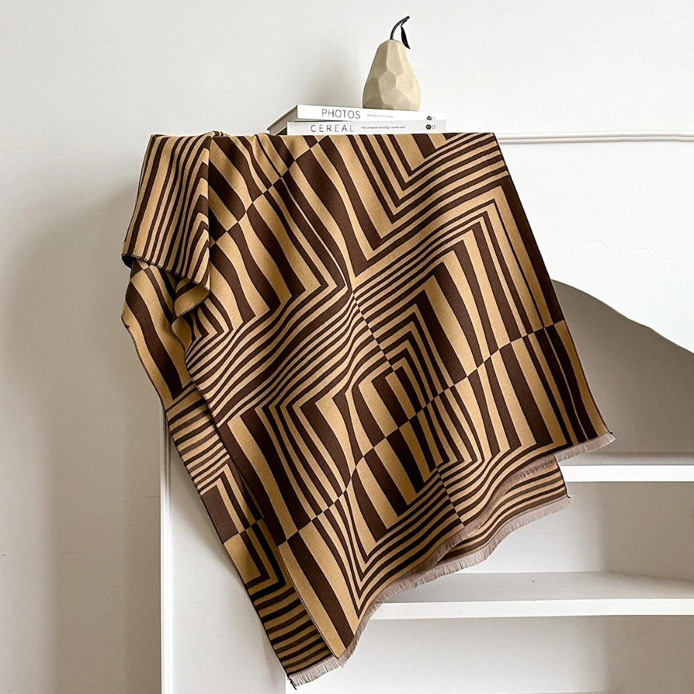 Stilvoller Damen-Schal mit geometrischem Design für jede Gelegenheit
