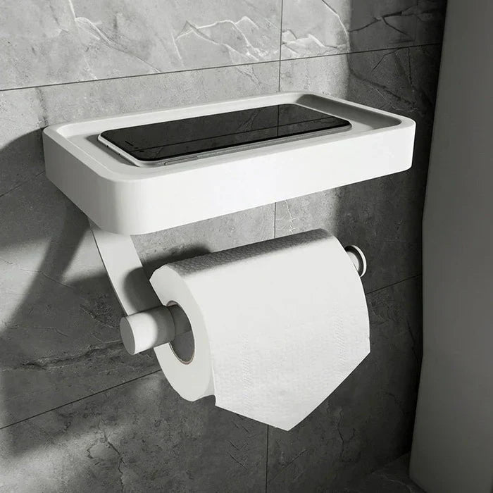 Stilvoller Toilettenpapierhalter mit Ablage für Ihr Bad
