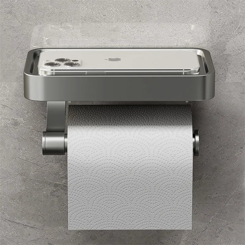 Stilvoller Toilettenpapierhalter mit Ablage für Ihr Bad