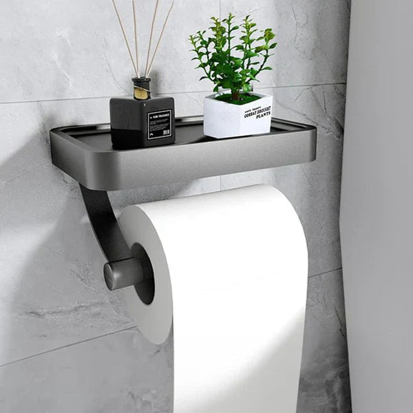 Stilvoller Toilettenpapierhalter mit Ablage für Ihr Bad