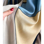 Elegant winter scarf made of fine wool and cotton for women