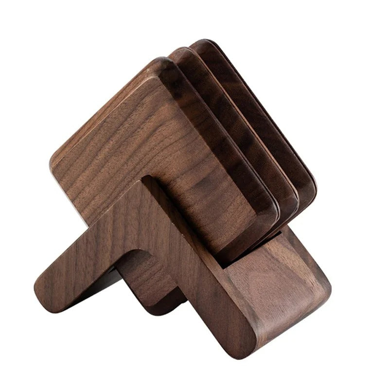 Elegant Wooden Coaster Set for Stylish Living