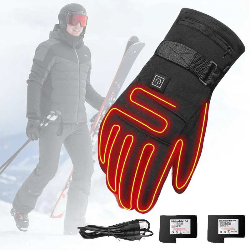 ThermoGrip beheizte Handschuhe – Wasserdichte Unisex-Handschuhe mit 3 Heizstufen und Touchscreen-Funktion