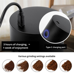 Elektrische Kaffeemühle | Anpassbare Mahlgrade | USB Wiederaufladbar | AromaMaster