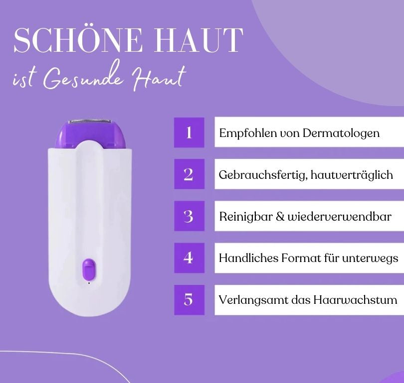 Elektrisches Haarentfernungsgerät für Frauen | Sanfte Mikro-Oszillationstechnologie | GlattGenius