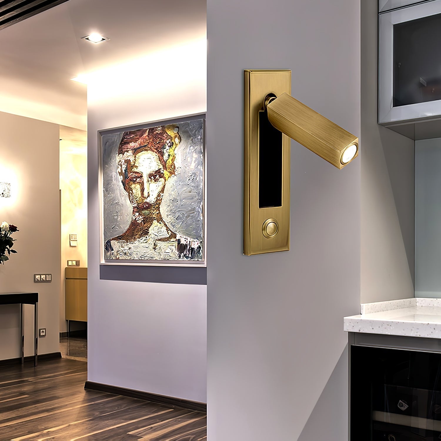Wandlampe mit Flexibler Leselampe – Elegante LED Nachtlampe