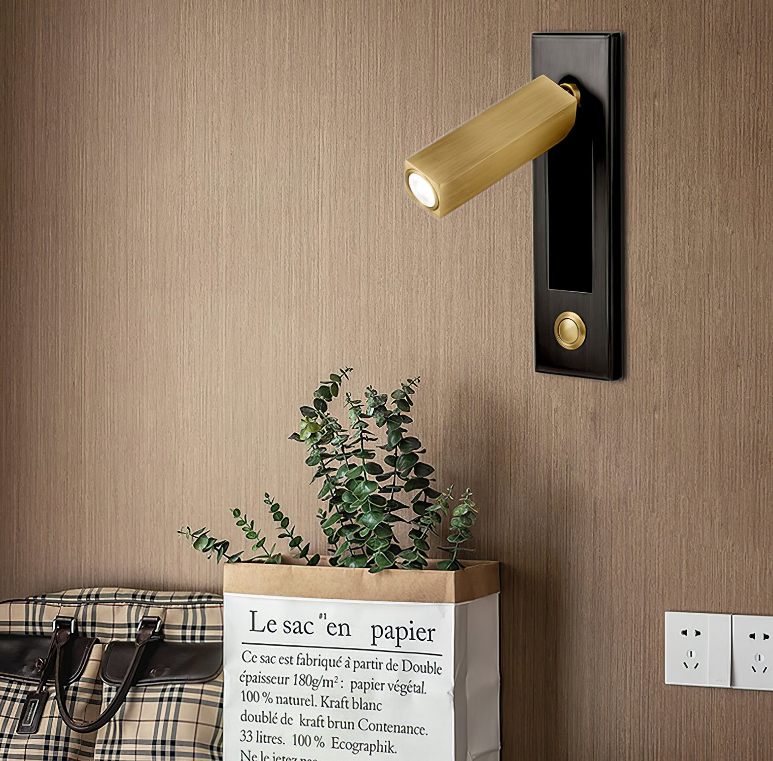Wandlampe mit Flexibler Leselampe – Elegante LED Nachtlampe