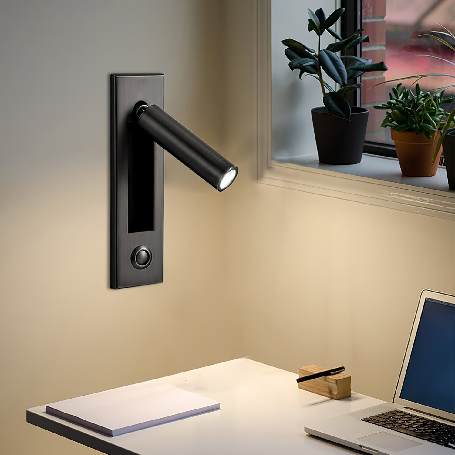 Wandlampe mit Flexibler Leselampe – Elegante LED Nachtlampe