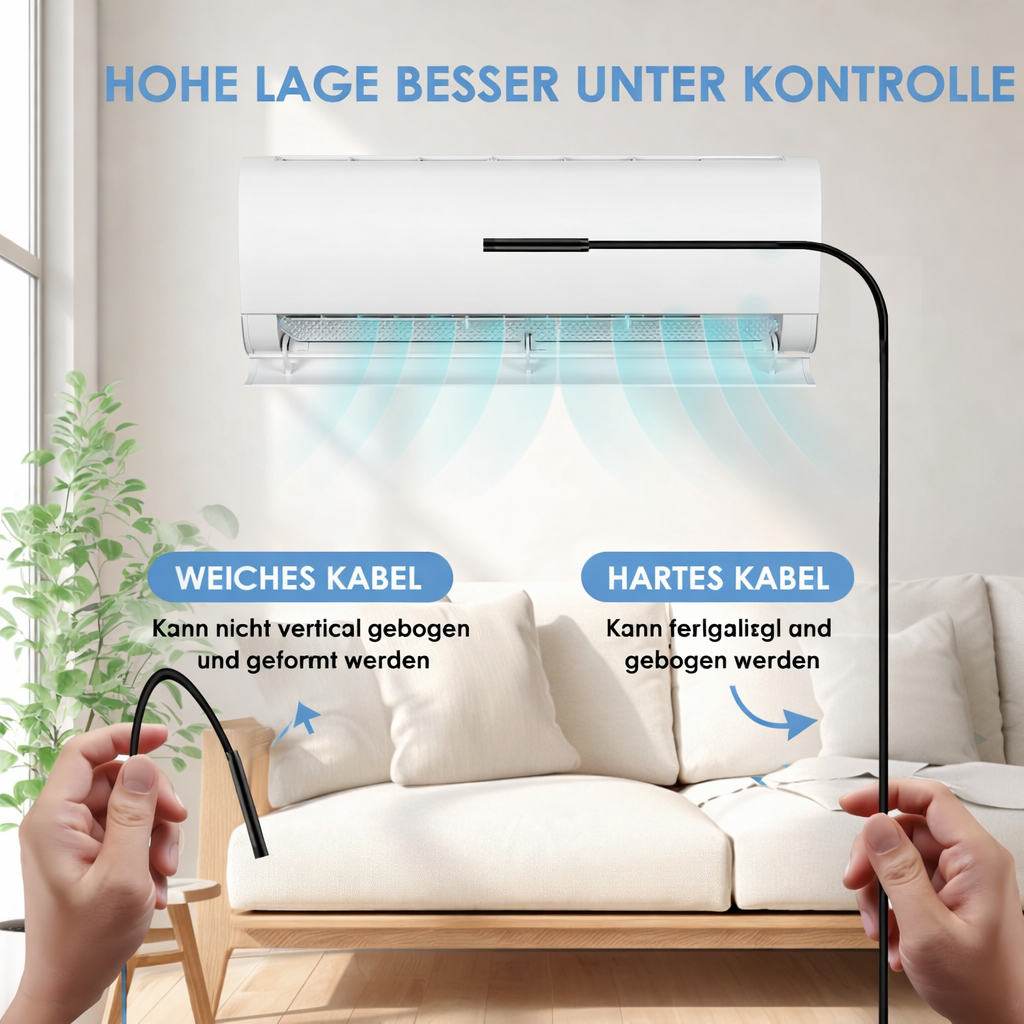 Wasserdichte Inspektionskamera mit HD-Ansicht und LED-Beleuchtung