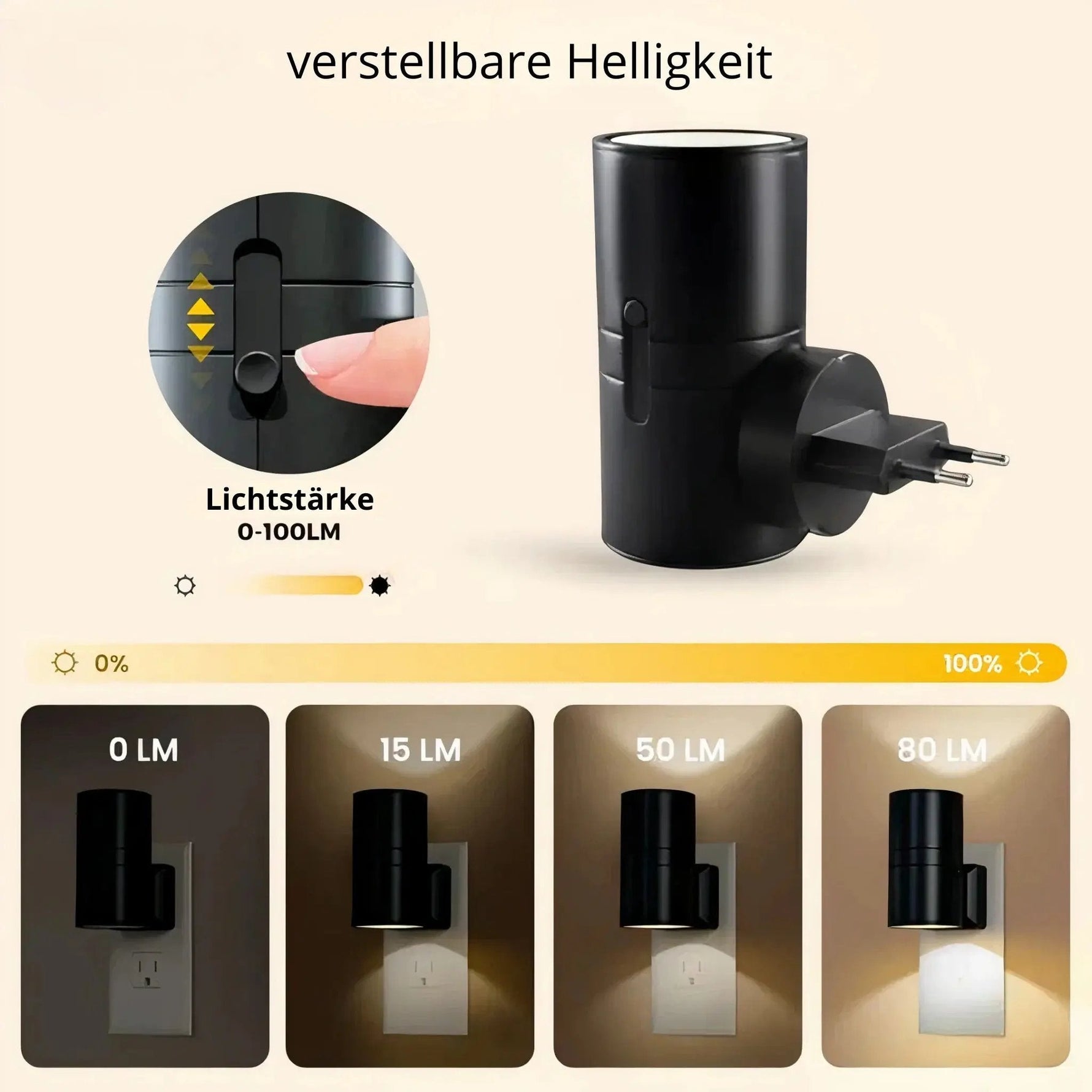 Dimmbares LED-Nachtlicht mit Dämmerungssensor