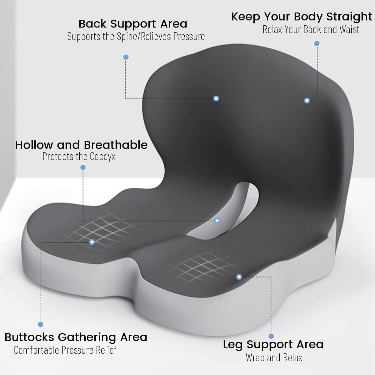ComfortPlus Seat Cushion – Ergonomic Cushion for Relaxed Sitting