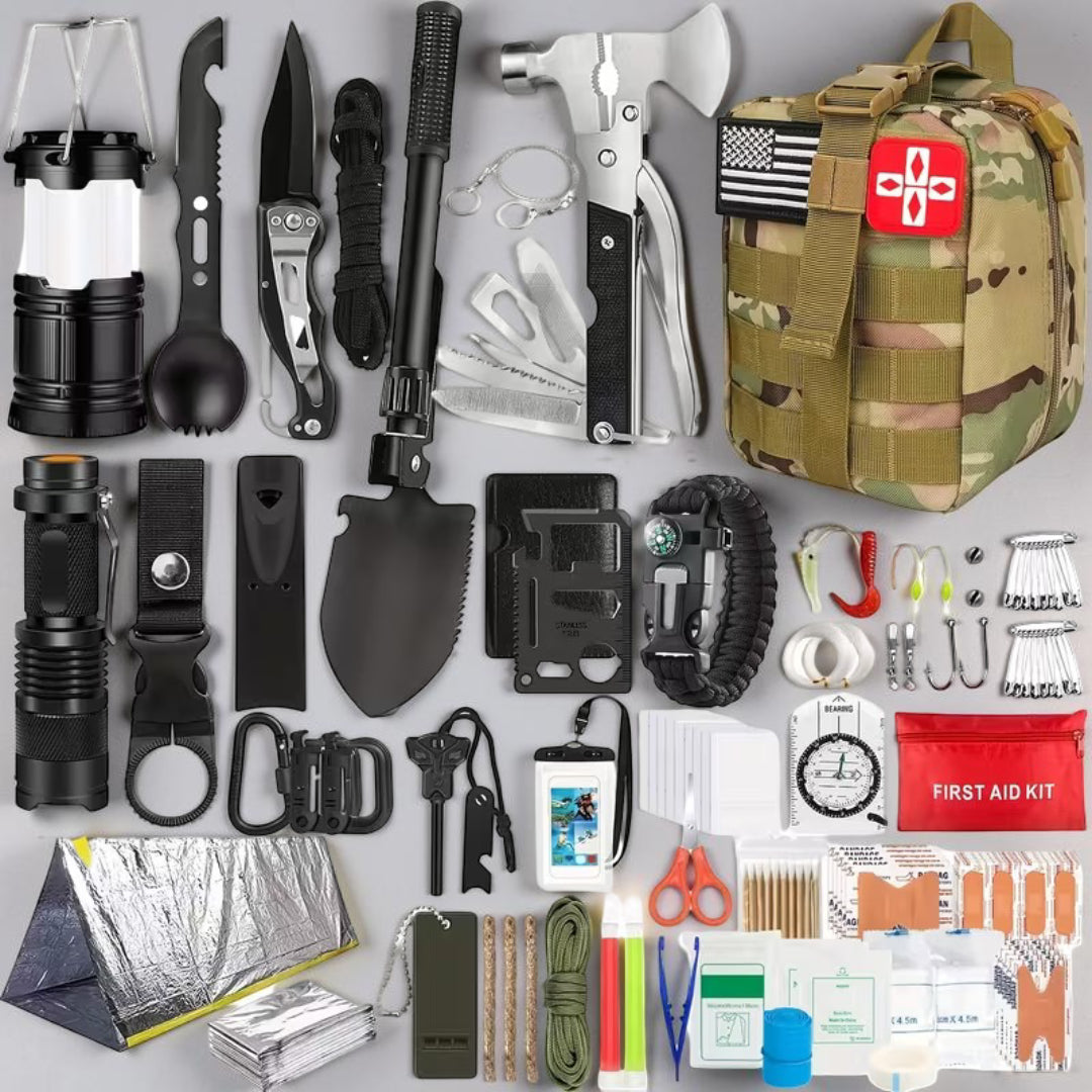 Überlebensnotfall Set für Abenteuer und Outdoor-Aktivitäten