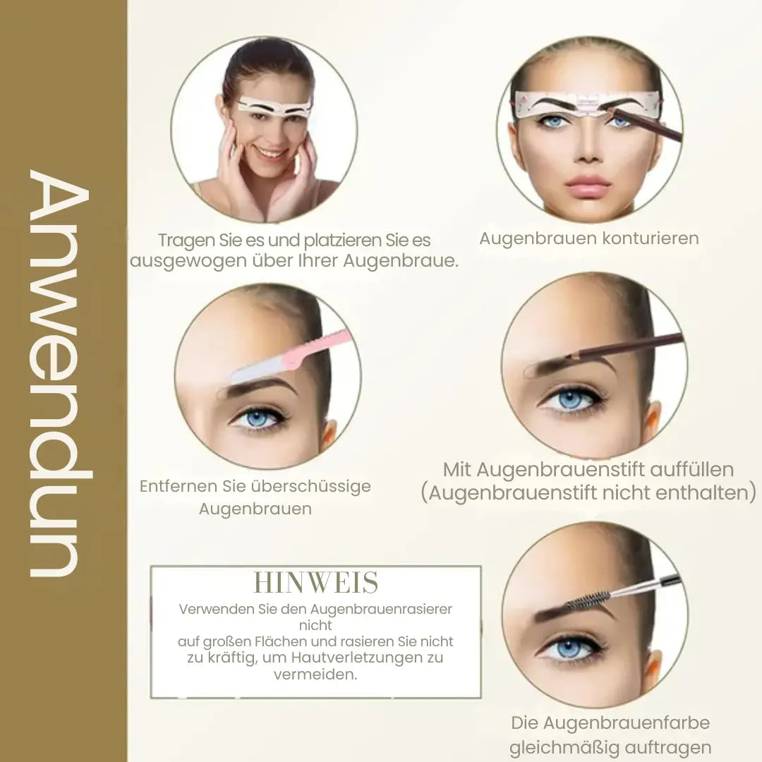 BrowMaster™ Augenbrauen Set – Perfekte, symmetrische Augenbrauen im Handumdrehen