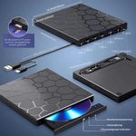 Externer CD/DVD-Leser | Sofortiger Zugriff | USB-C Hub mit SD-Kartenleser