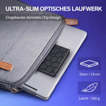 Externer CD/DVD-Leser | Sofortiger Zugriff | USB-C Hub mit SD-Kartenleser