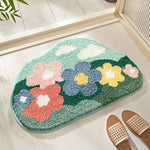 Elegant microfiber bathroom mat with high absorbency