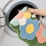 Elegant microfiber bathroom mat with high absorbency